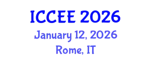 International Conference on Civil and Environmental Engineering (ICCEE) January 12, 2026 - Rome, Italy