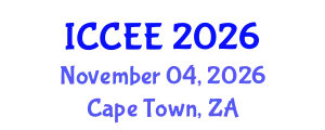 International Conference on Civil and Environmental Engineering (ICCEE) November 04, 2026 - Cape Town, South Africa
