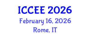International Conference on Civil and Environmental Engineering (ICCEE) February 16, 2026 - Rome, Italy