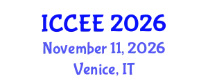 International Conference on Civil and Environmental Engineering (ICCEE) November 11, 2026 - Venice, Italy