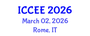 International Conference on Civil and Environmental Engineering (ICCEE) March 02, 2026 - Rome, Italy