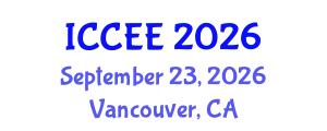 International Conference on Civil and Environmental Engineering (ICCEE) September 23, 2026 - Vancouver, Canada