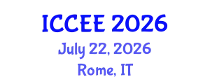 International Conference on Civil and Environmental Engineering (ICCEE) July 22, 2026 - Rome, Italy