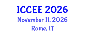 International Conference on Civil and Environmental Engineering (ICCEE) November 11, 2026 - Rome, Italy