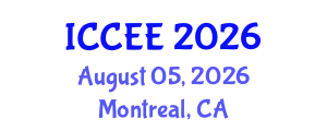 International Conference on Civil and Environmental Engineering (ICCEE) August 05, 2026 - Montreal, Canada
