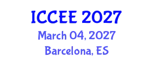 International Conference on Civil and Environmental Engineering (ICCEE) March 04, 2027 - Barcelona, Spain