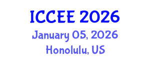 International Conference on Civil and Environmental Engineering (ICCEE) January 05, 2026 - Honolulu, United States