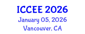 International Conference on Civil and Environmental Engineering (ICCEE) January 05, 2026 - Vancouver, Canada