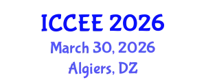 International Conference on Civil and Environmental Engineering (ICCEE) March 30, 2026 - Algiers, Algeria