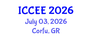 International Conference on Civil and Environmental Engineering (ICCEE) July 03, 2026 - Corfu, Greece