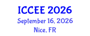 International Conference on Civil and Environmental Engineering (ICCEE) September 16, 2026 - Nice, France