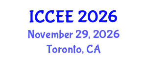 International Conference on Civil and Environmental Engineering (ICCEE) November 29, 2026 - Toronto, Canada