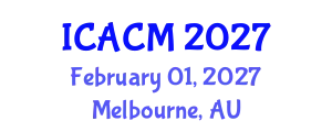 International Conference on Arts and Cultural Management (ICACM) February 01, 2027 - Melbourne, Australia
