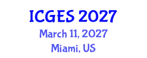 International Conference on Geology and Earth Systems (ICGES) March 11, 2027 - Miami, United States