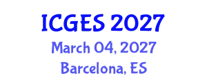 International Conference on Geology and Earth Systems (ICGES) March 04, 2027 - Barcelona, Spain