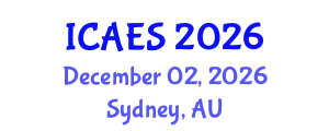 International Conference on Agriculture and Environmental Systems (ICAES) December 02, 2026 - Sydney, Australia