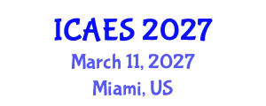 International Conference on Agriculture and Environmental Systems (ICAES) March 11, 2027 - Miami, United States