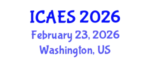 International Conference on Agriculture and Environmental Systems (ICAES) February 23, 2026 - Washington, United States