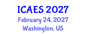 International Conference on Agriculture and Environmental Systems (ICAES) February 24, 2027 - Washington, United States