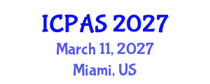 International Conference on Physics and Astronomical Sciences (ICPAS) March 11, 2027 - Miami, United States