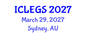 International Conference on e-Learning, e-education and e-Government Systems (ICLEGS) March 29, 2027 - Sydney, Australia
