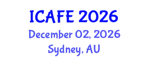 International Conference on Agricultural and Food Engineering (ICAFE) December 02, 2026 - Sydney, Australia