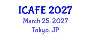 International Conference on Agricultural and Food Engineering (ICAFE) March 25, 2027 - Tokyo, Japan