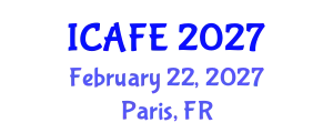 International Conference on Agricultural and Food Engineering (ICAFE) February 22, 2027 - Paris, France