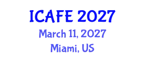 International Conference on Agricultural and Food Engineering (ICAFE) March 11, 2027 - Miami, United States