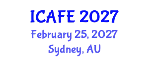 International Conference on Agricultural and Food Engineering (ICAFE) February 25, 2027 - Sydney, Australia