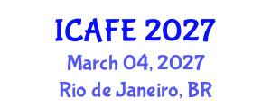International Conference on Agricultural and Food Engineering (ICAFE) March 04, 2027 - Rio de Janeiro, Brazil