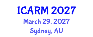 International Conference on Automation, Robotics and Mechatronics (ICARM) March 29, 2027 - Sydney, Australia