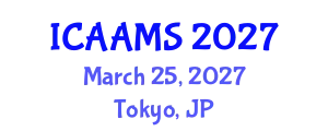 International Conference on Autonomous Agents and Multiagent Systems (ICAAMS) March 25, 2027 - Tokyo, Japan