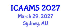 International Conference on Autonomous Agents and Multiagent Systems (ICAAMS) March 29, 2027 - Sydney, Australia