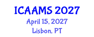 International Conference on Autonomous Agents and Multiagent Systems (ICAAMS) April 15, 2027 - Lisbon, Portugal