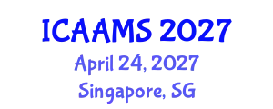 International Conference on Autonomous Agents and Multiagent Systems (ICAAMS) April 24, 2027 - Singapore, Singapore