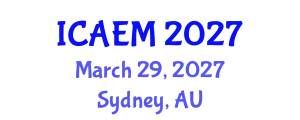 International Conference on Applied and Engineering Mathematics (ICAEM) March 29, 2027 - Sydney, Australia