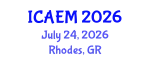 International Conference on Applied and Engineering Mathematics (ICAEM) July 24, 2026 - Rhodes, Greece