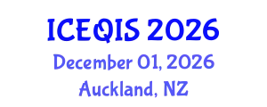International Conference on Engineering and Quantum Information Sciences (ICEQIS) December 01, 2026 - Auckland, New Zealand