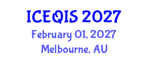 International Conference on Engineering and Quantum Information Sciences (ICEQIS) February 01, 2027 - Melbourne, Australia