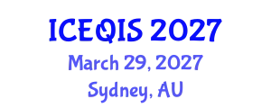 International Conference on Engineering and Quantum Information Sciences (ICEQIS) March 29, 2027 - Sydney, Australia