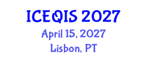 International Conference on Engineering and Quantum Information Sciences (ICEQIS) April 15, 2027 - Lisbon, Portugal