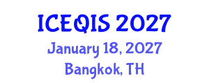 International Conference on Engineering and Quantum Information Sciences (ICEQIS) January 18, 2027 - Bangkok, Thailand