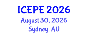 International Conference on Electrical and Power Engineering (ICEPE) August 30, 2026 - Sydney, Australia
