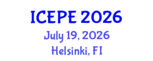 International Conference on Electrical and Power Engineering (ICEPE) July 19, 2026 - Helsinki, Finland