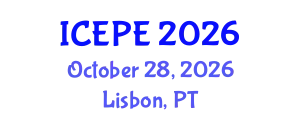 International Conference on Electrical and Power Engineering (ICEPE) October 28, 2026 - Lisbon, Portugal