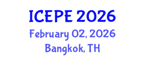 International Conference on Electrical and Power Engineering (ICEPE) February 02, 2026 - Bangkok, Thailand