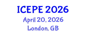 International Conference on Electrical and Power Engineering (ICEPE) April 20, 2026 - London, United Kingdom