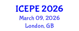 International Conference on Electrical and Power Engineering (ICEPE) March 09, 2026 - London, United Kingdom