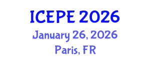 International Conference on Electrical and Power Engineering (ICEPE) January 26, 2026 - Paris, France
